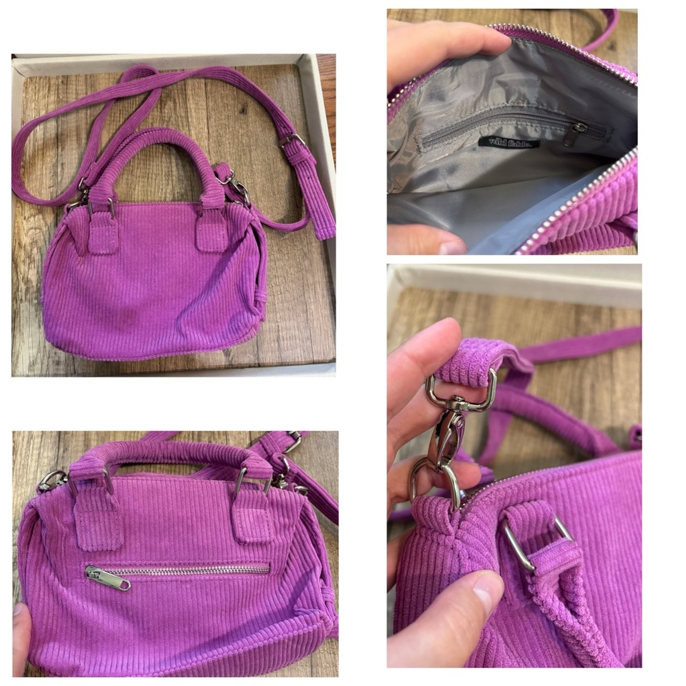 Wild Fable Purple Faux Corduroy Crossbody Bag